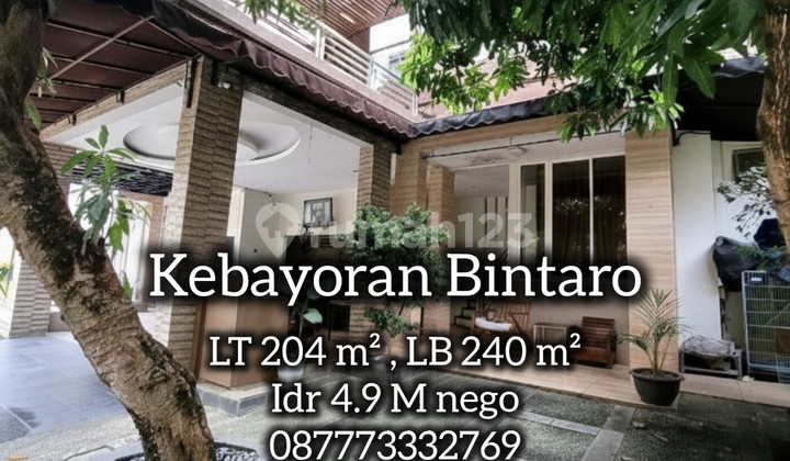Sell House Attractive Price Cheap Negotiable Kebayoran Bintaro Jaya South Tangerang. House