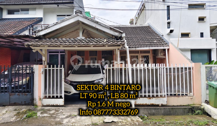 Rumah Sektor 4 Bintaro Jual Cepat Jalan Lebar Siap Huni