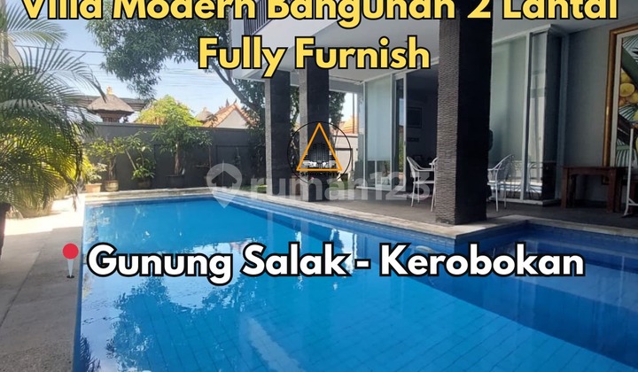 MODERN VILLA BANGUNAN 2 LANTAI FULL FURNISH LOKASI KEROBOKAN