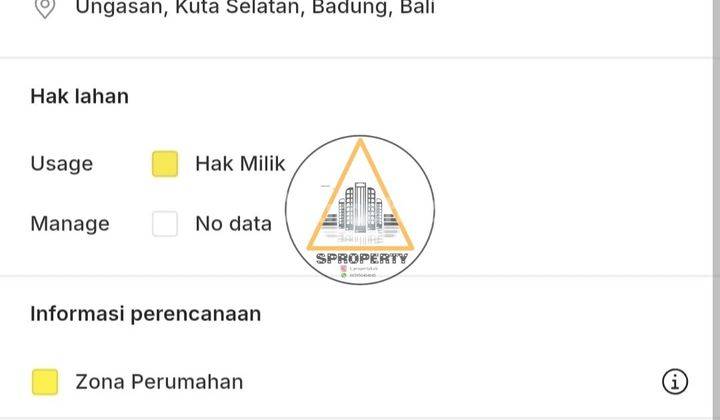 Land for leasehold in Ungasan Jalan Pura Masuka 2