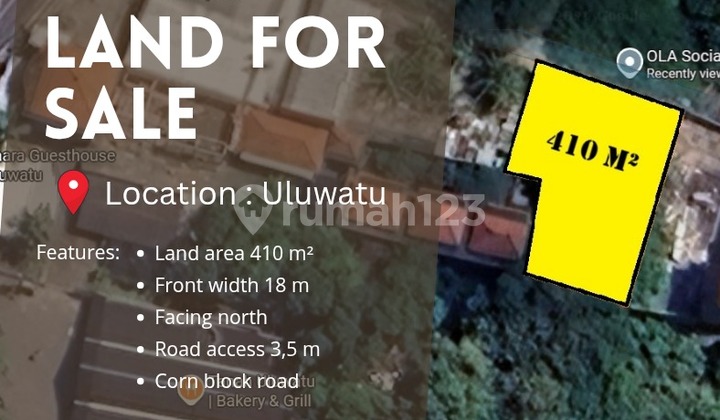 Dijual Lahan Komersial Daerah Uluwatu Harga Under Market