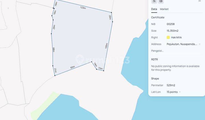 Los Tebing land for sale at Rahwana Beach Nusa Penida 2