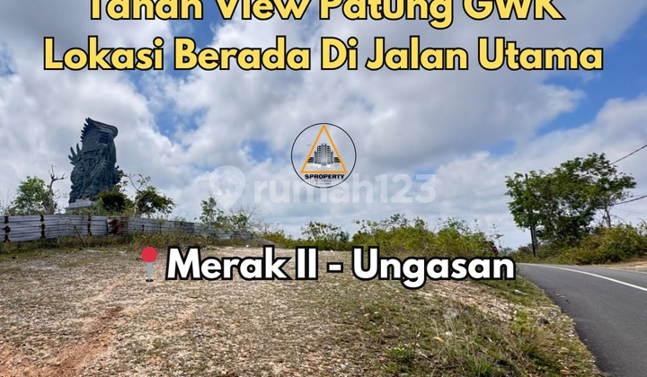 CHEAP LAND WITH GWK STATUE VIEW, LOCATED ON THE MAIN ROAD MERAK - UNGASAN