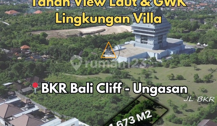 TANAH VIEW LAUT DAN PATUNG GWK LINGKUNGAN VIILLA DI UNGASAN