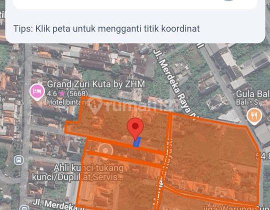 Land for sale ready to build on Jalan Merdeka Raya Kuta 2