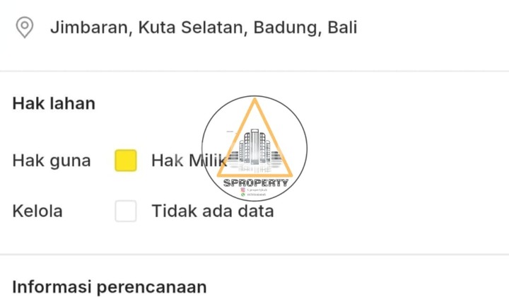foto lainnya dijual tanah berlokasi di jimbaran