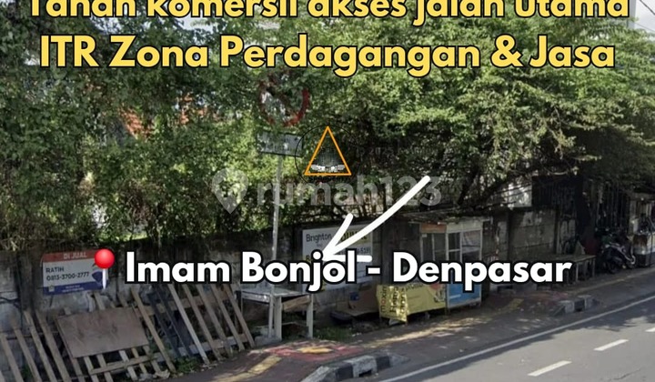 Commercial Land with Main Road Access on Imam Bonjol, Denpasar Commercial Land with Main Road Access on Imam Bonjol, Denpasar