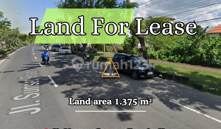 Disewakan Tanah Berlokasi di Jl. Utama Sunset Road Kuta