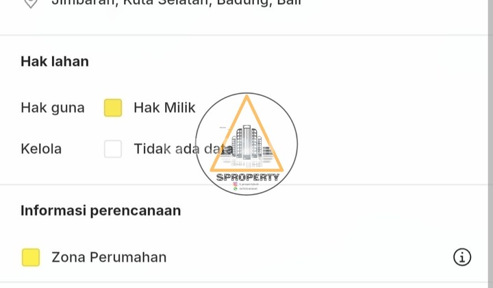 Tanah Lokasi Prime Jimbaran Lantai 3 Ocean View di Taman Griya