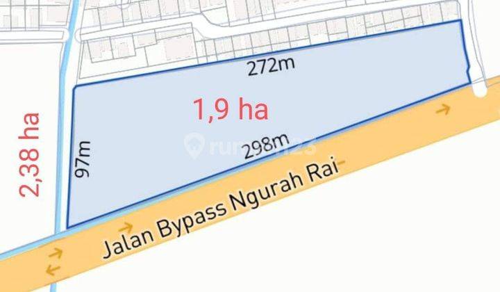 Dijual Tanah Premium Lokasi di Jalan Utama Bypass Ngurah Rai  1