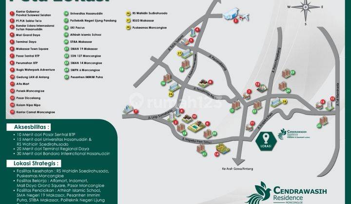 DI JUAL RUMAH DEKAT MAKASSAR CENDRAWASIH RESIDENCE 9