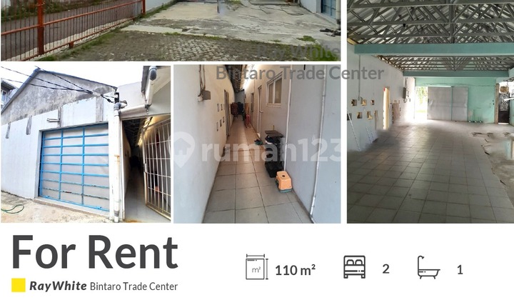 Gudang Rapih, Siap Pakai Dekat Pasar Modern Bintaro Jaya