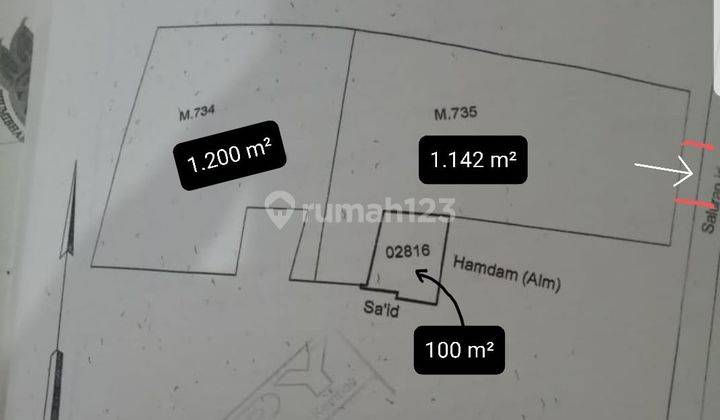 dijual Tanah di Jl Maulana Hasanudin Poris, Tangerang 2.442 m² 1