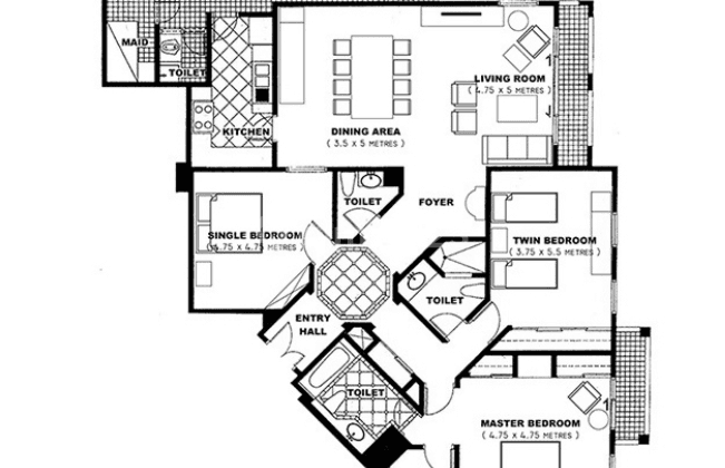 Apartment 2+1 Bedroom Fully Furnished View Golf Dekat Jis Dan Pim 2