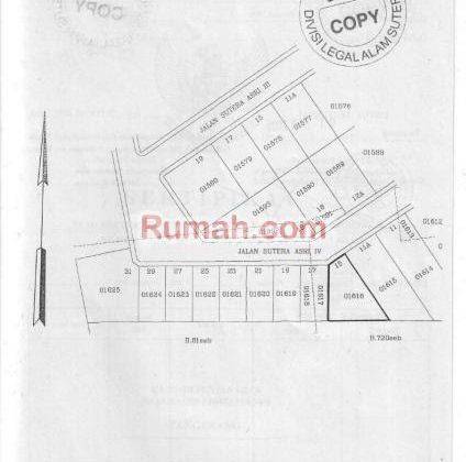 Harus Terjual Kavling Sutera Asri, Alam Sutera. Hadap Utara 2