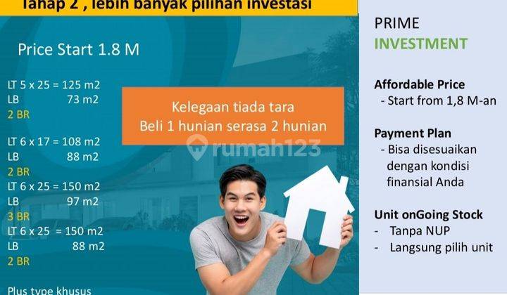 Dijual rumah baru di graha green garden, dekat diam istana 1