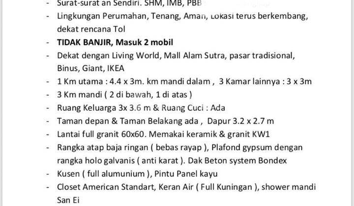 Rumah Dijual Over Kredit di Pinang Tangerang 11