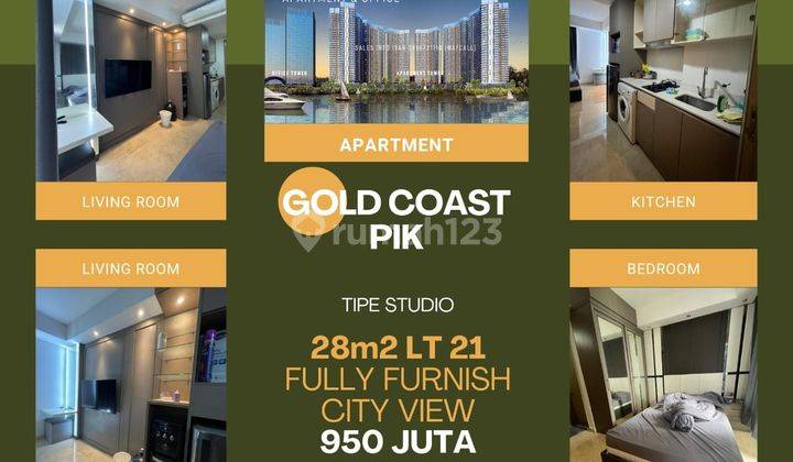 Apartment Gold Coast Pik Bahama Studio City View Full Furniture Langka 1