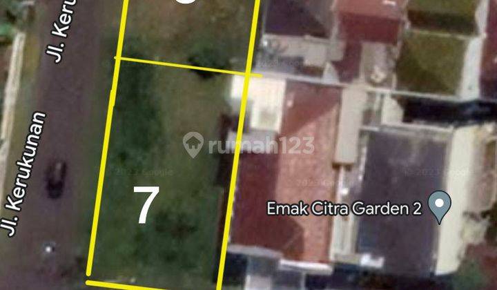 Kavling Tanah 444 M2 Hoek Citra Garden 2 Hadap Selatan Barat 2