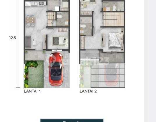 Rumah Cantik di Villa Pasir Putih 5, Uk. 6x12,5, Brand New 3 BR 2