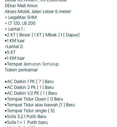 Rumah Tinggal Kos2an di Komplek Kayuputih Pulogadung 8