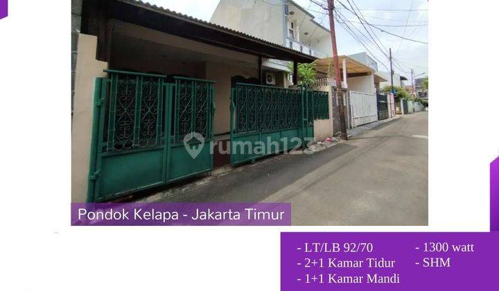 Dijual Rumah Di Pondok Kelapa , Duren sawit Jakarta Timur  1