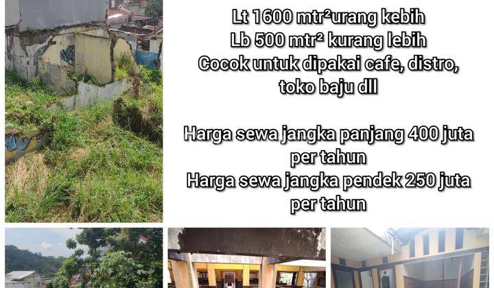 For rent ruang usaha bangunan lama daerah cihamplas luas tanah luas  1