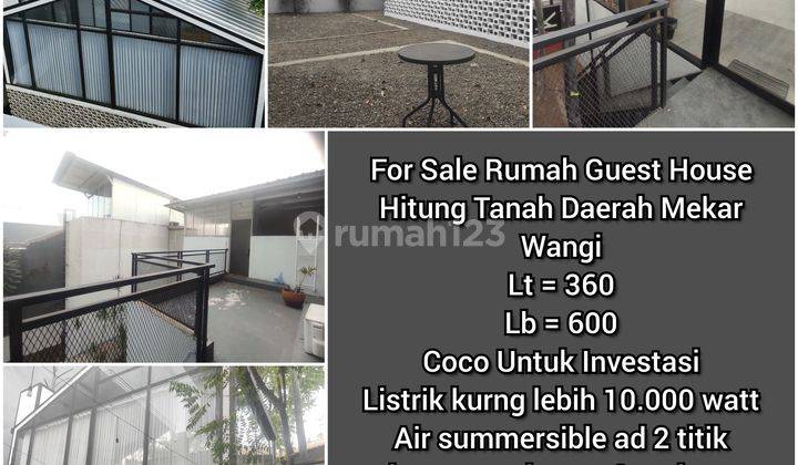 Rumah Guest House Daerah Mekar Wangi SHM Bagus Hitung Tanah 1