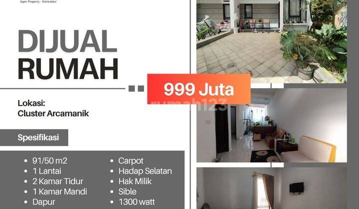 Rumah di Arcamanik dalam cluster lingkungan asri nyaman aman
