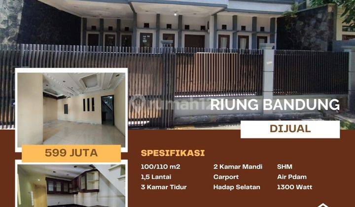 Dijual Cepat Rumah 1,5lt di Komplek Riungbandung 500 Jutaan 1