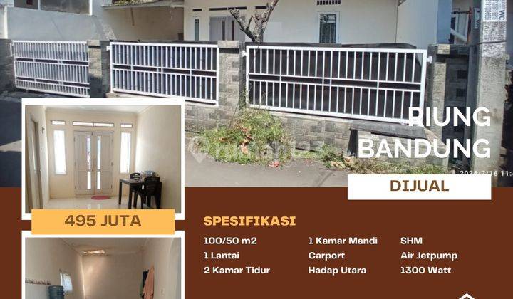 Dijual Cepat Rumah 1 Lantai Terawat di Komplek Riungbandung 1