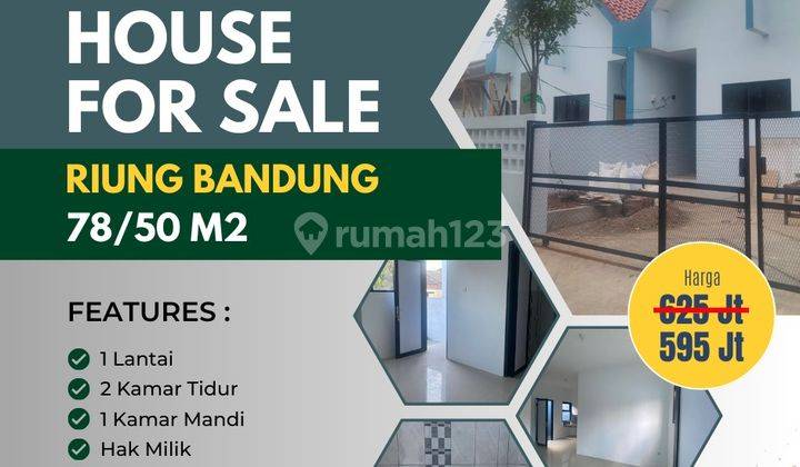 Dijual Cepat Rumah Minimalis 1 Lantai di Riungbandung Cipamokolan 1