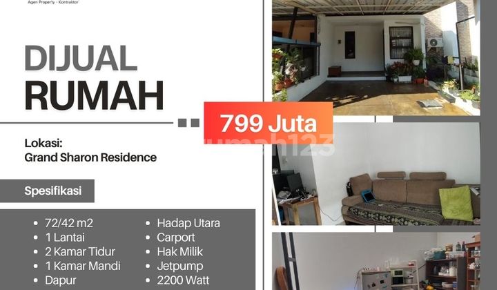 Jual cepat rumah termurah 700 jutaan di Grand Sharon Residence