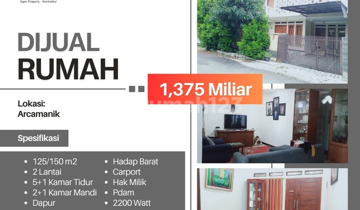Rumah 2 lantai kokoh termurah di Komplek Arcamanik Endah Bandung
