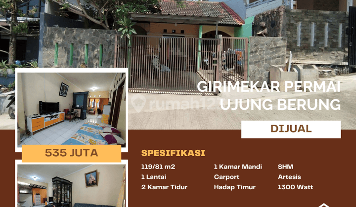 Dijual Cepat Rumah Murah 500 Jutaan di Girimekar Permai Cijambe 1