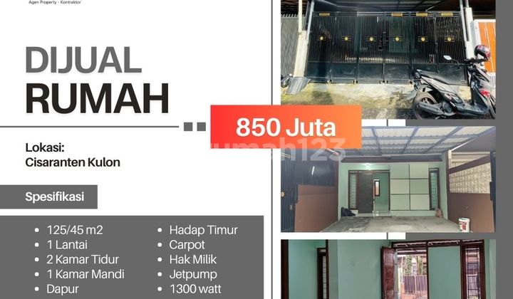 Jual cepat rumah 1 lantai 800jutaan di Cisaranten Kulon Arcamanik Jual cepat rumah 1 lantai 800jutaan di Cisaranten Kulon Arcamanik