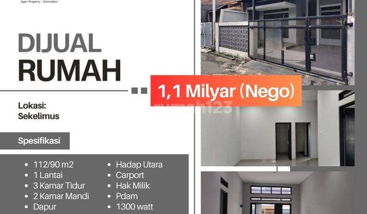 Jual rumah strategis di Jalan Sekelimus Batununggal Buahbatu 1