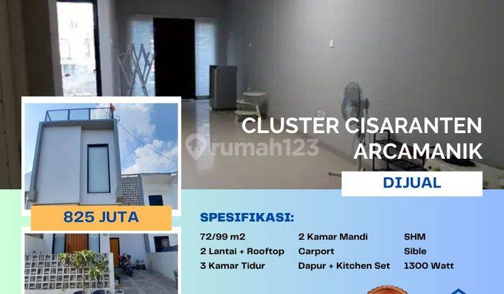 Jual Rumah Strategis di Cluster Cisaranten 2 Lantai + Rooftoop 1