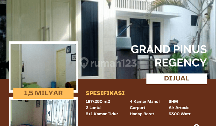 Rumah Dijual Cepat Bu di Komplek Pinus Regency Soekarnohatta 1