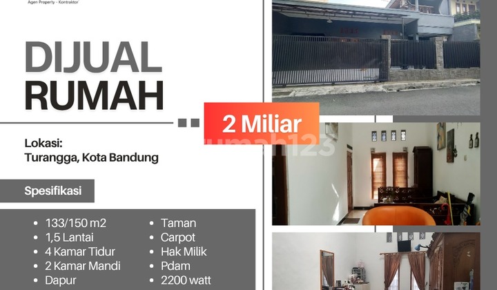 Dijual rumah kokoh super strategis di Turangga Lengkong Bandung 1