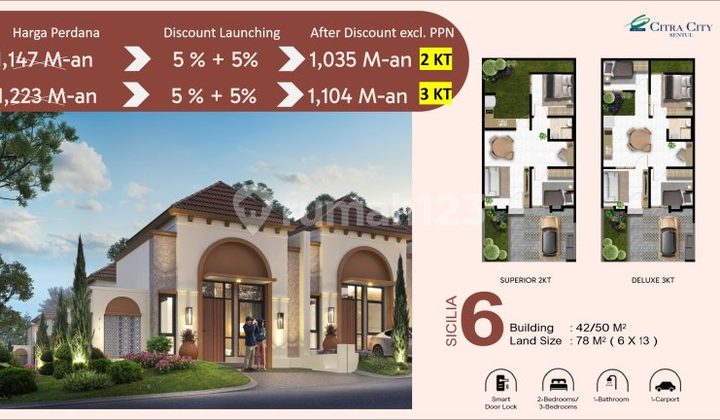 Show Unit New Cluster Sicilia 6 Citra CITY Starting from 900 million 2