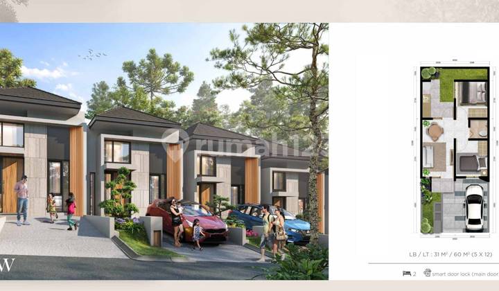 Rumah Citra City Sentul Type AUDE -W Rp 834 Jt'an, Sentul City