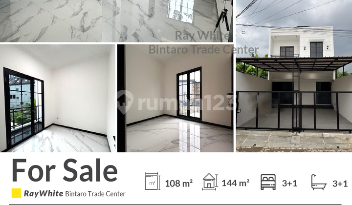 Rumah American Style Minimalis Dekat Stasiun @Pondok Ranji