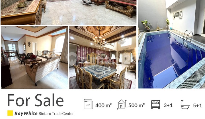 Dijual Modern Glass House Ada Pool Bintaro Sektor 9