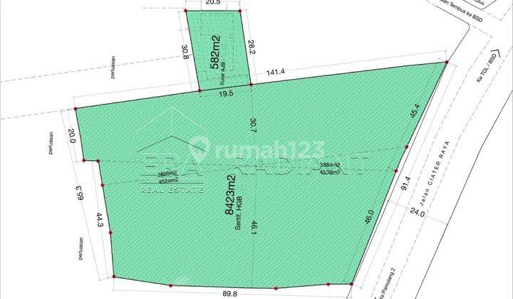 Dijual Tanah Kavling Strategis di Ciater Raya Tangsel 1