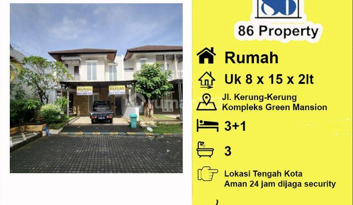 Rumah di Jl. Kerung - Kerung Kompleks Green Mansion siap huni tengah kota dkt veteran dan latimojong 2