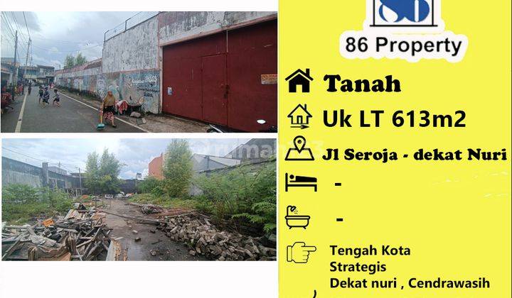 JUAL Tanah di Jalan Seroja dkt jl cendrawasih , flamboyan , dahlia , matahari luas 613 m² 1