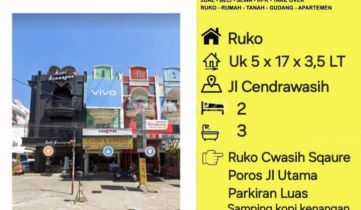 Jual Ruko Cendrawasih Dkt Jl Tanjung Alang , Parkiran Luas 1