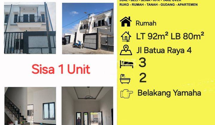 JUAL Rumah baru di batua raya 4 akses mobil , luas , siap huni  1