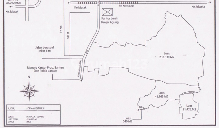 Dijual Kavling di Cipocok Serang Akses Jalan Muat 2 Truk Dijual Kavling di Cipocok Serang Akses Jalan Muat 2 Truk